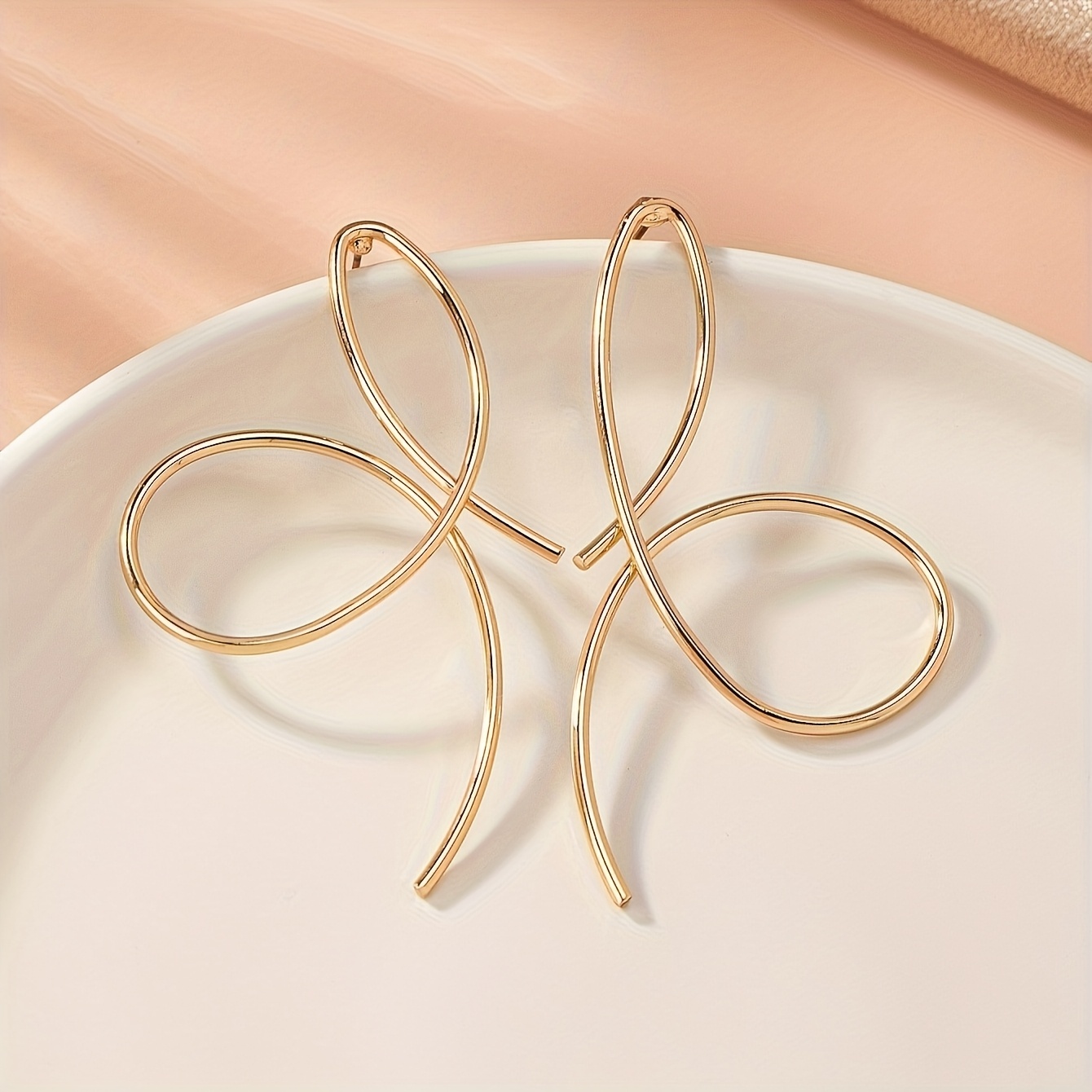 Minimalist Abstract Geometric Dangle Earrings for Women